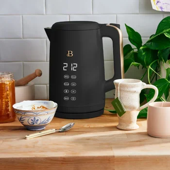 Beautiful 1.7 Liter One-Touch Electric Kettle, Black Sesame by Drew Barrymore 2