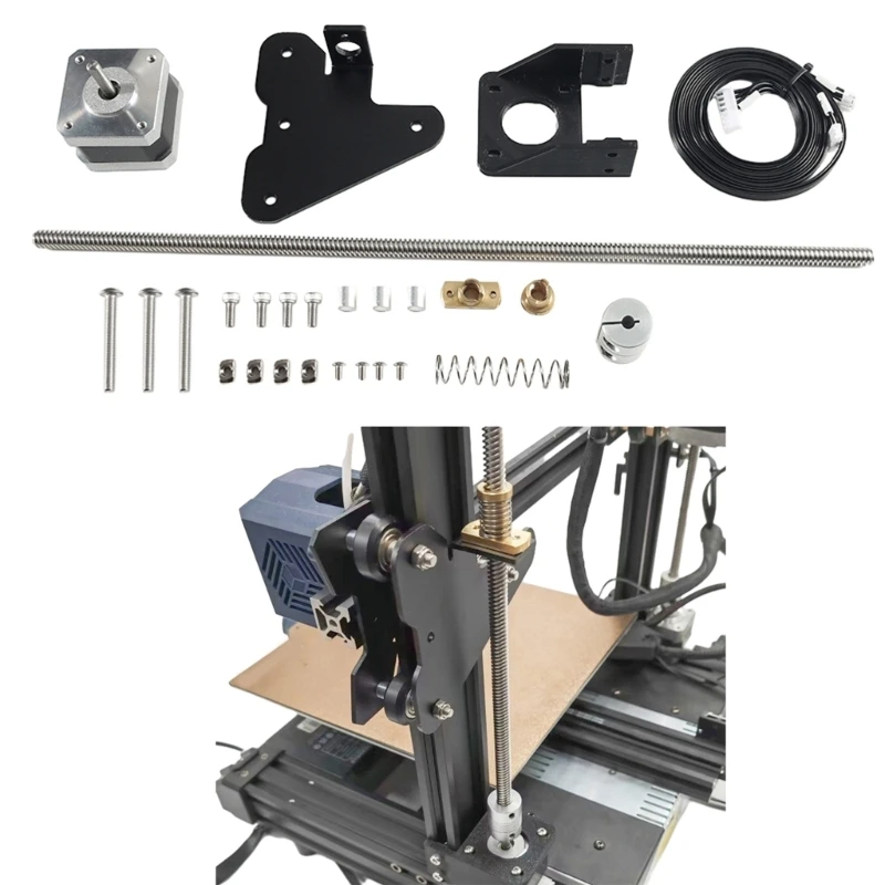 

Upgrades 3D Printer Anysub Go Double ZAxis 350mm Screw Rod with Motor Easy Installation and High Accuracy