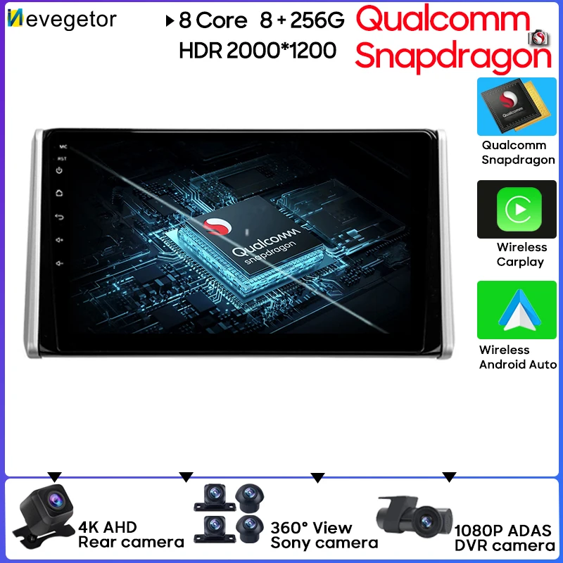 

Android 13 8 Core For Toyota RAV4 5 XA50 2018 - 2023 No 2 Din DVD Car Multimedia Player GPS Navigation Auto Radio Bluetooth