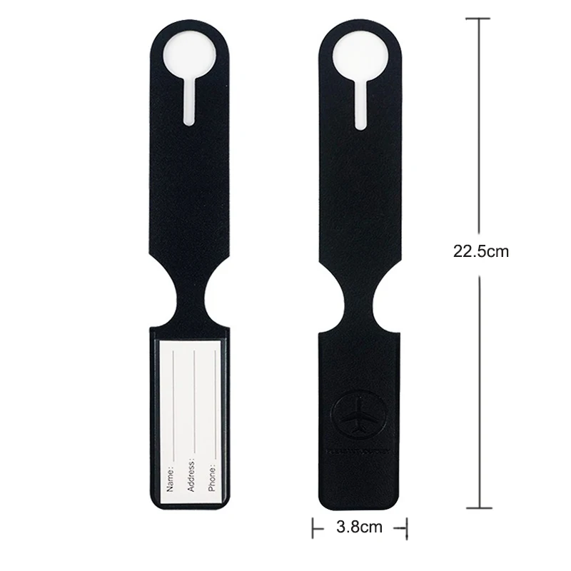 1PCS PU Leather Luggage Tag Women Men Portable Identifier Label Suitcase Baggage Tags Name ID Address Holder Travel Accessories luggage tag