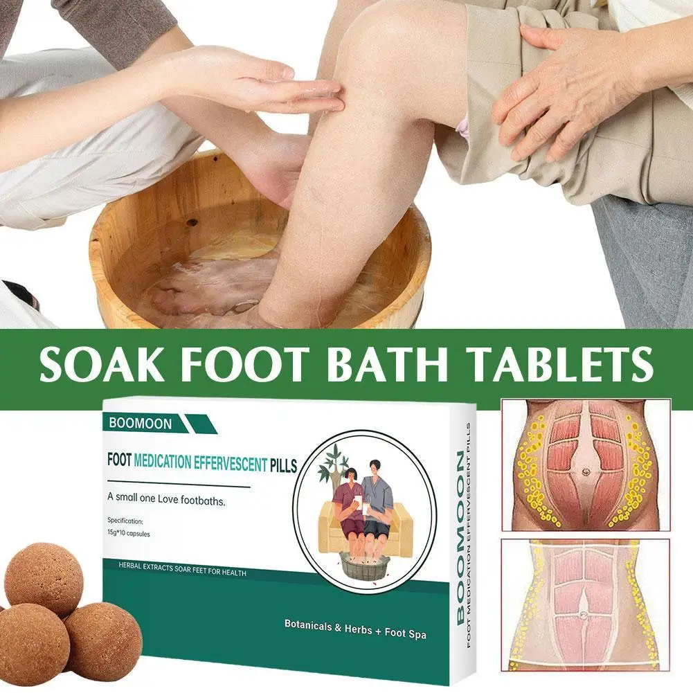 

10pcs Soak Foot Bath Tablets Fat Killer Natural Herb Foot Bath Skin Feet Effervescent Pills For Relaxing Detox Health Care