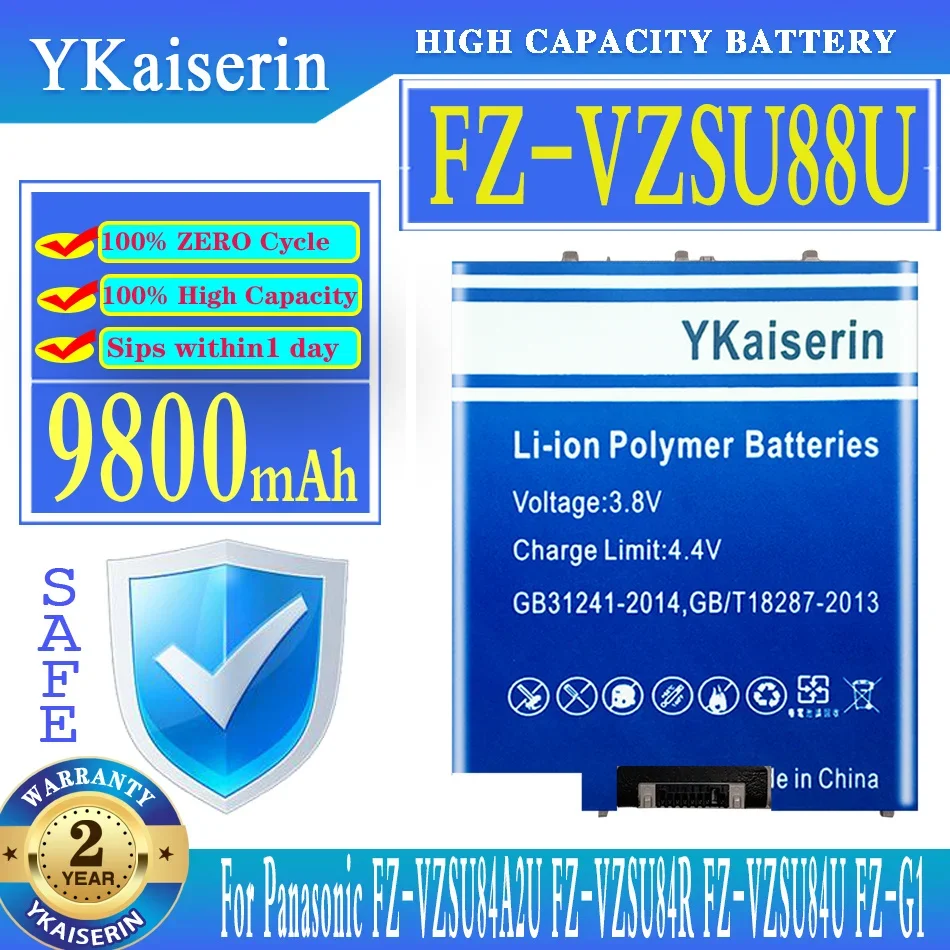 

YKaiserin Battery FZVZSU88U 9800mAh For Panasonic FZ-VZSU84U FZ-G1 FZ-VZSU84A2U FZ-VZSU84R Tablet Batteries