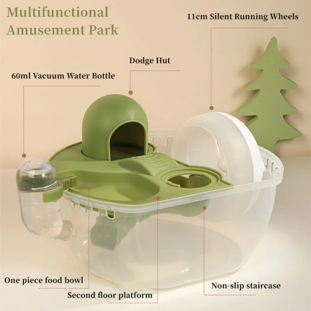 Portable Hamster Carrier Cage - Cozy Travel Box and Indoor Amusement Park