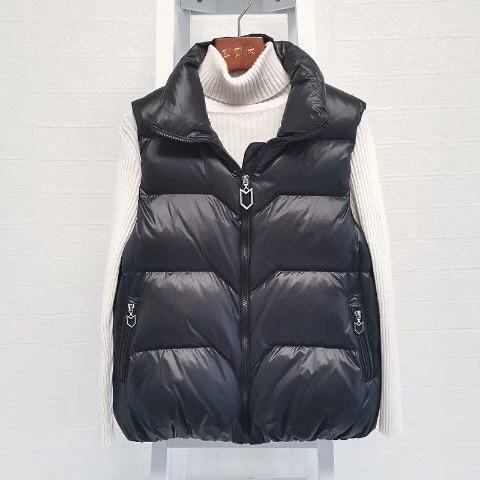 designer puffer coat 2021 New Autumn Winter Down Cotton Women's Vest Korean Loose Girl's Versatile Stand Collar Vest Coat Leisure Time Outdoors White packable down jacket Coats & Jackets