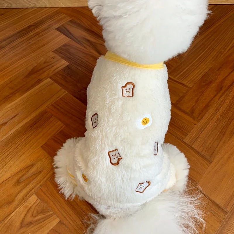 

Pet Four Legged Clothes Autumn Winter Medium Small Dog Plush Jumpsuit Comfort Soft Kitten Puppy Sweet Pajamas Chihuahua Poodle