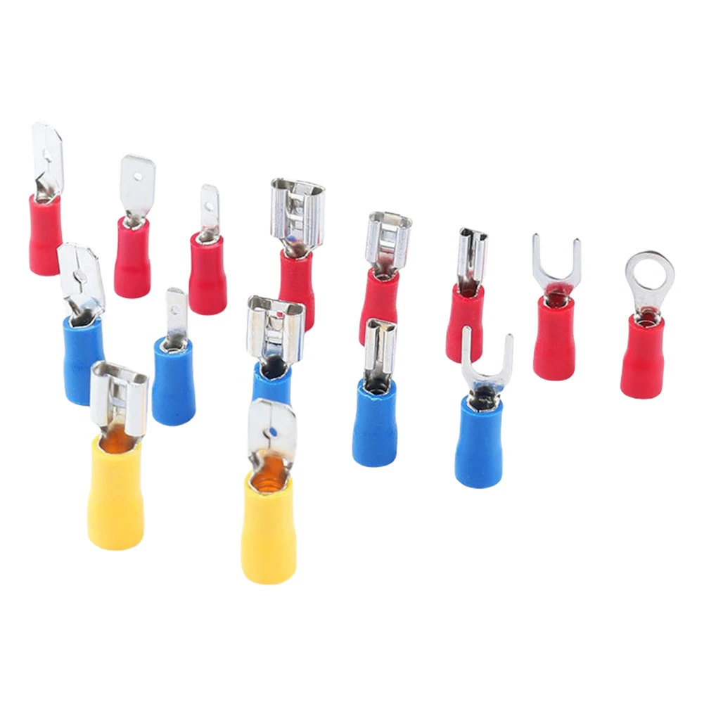 280Pcs Insulated Cable Connector Ring Lugs Rolled Terminals Assorted Kit Assorted Female Male Crimp Spade Terminals