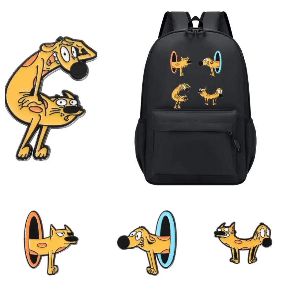 Yellow Cat and Dog Creative Anime Brooch Enamel Film Cartoon Peripheral Badge Boys and Girls Bags Clothing Accessories Pins