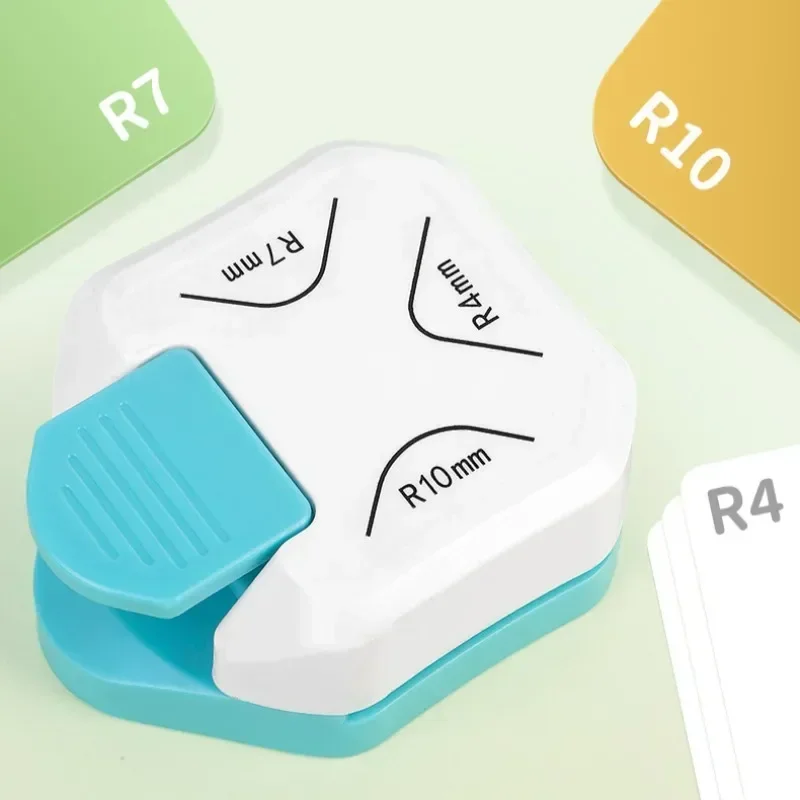 Jolie çon d'arrondisseur d'angle 3 voies, coupe-coin 3 en 1 pour carte exécutive, stratifié, papier cartonné, scrapbooking, 4mm, 7mm, 10mm