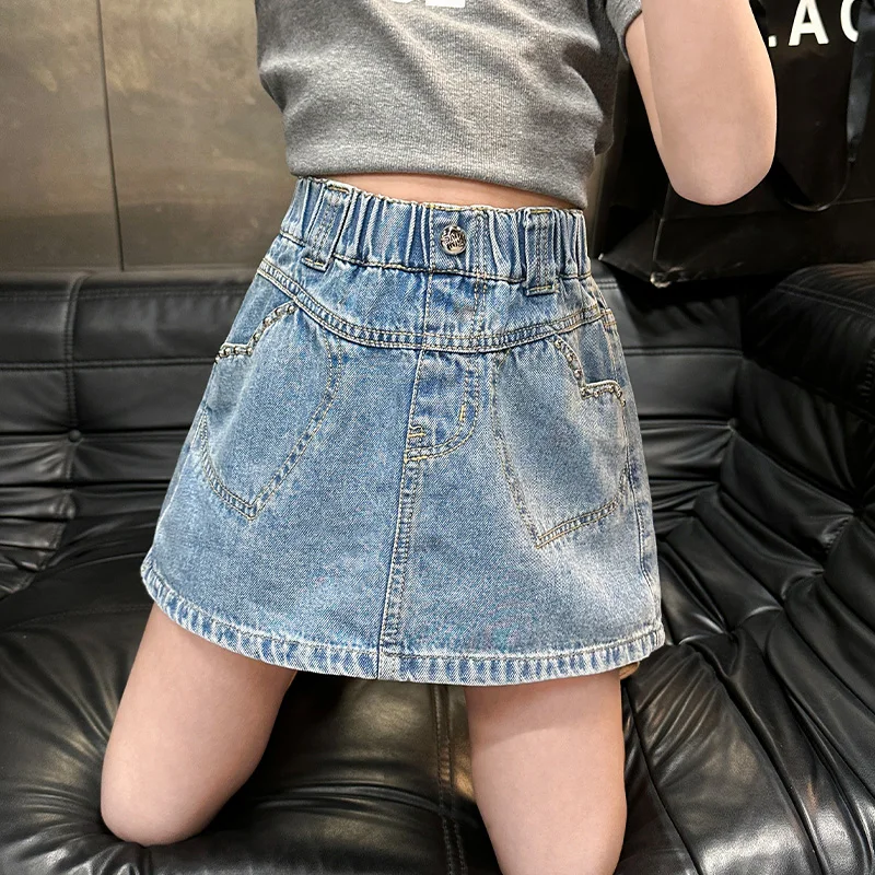 Jupe-short En Jean Justice - Taille 14 Fille - Look Mini Destroyé - Occasion Très Bon état