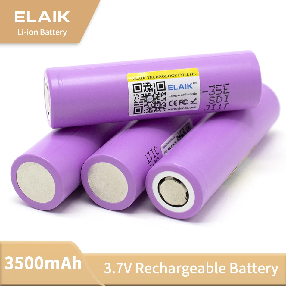 ELAIK112PCS186503500mAh25ApowersupplyINR1865035E37Vlithium