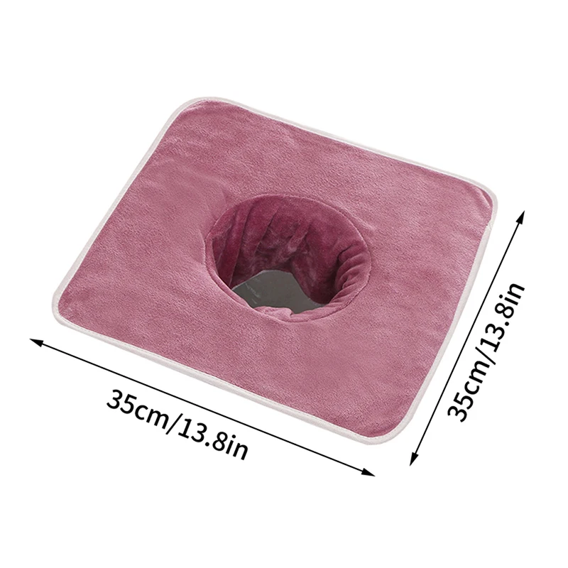Thickened Beauty SPA Massage Table Planking Face Towel With Hole 1pc Bed Bandana Cosmetic Towels Warmer for Spa 35*35cm