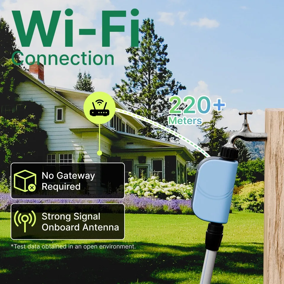 ตัวตั้งเวลาควบคุมการรดน้ำอัจฉริยะ WiFi สำหรับสวนและไร่นา