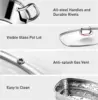 Stainless Steel Fish Steamer - Multi-Use Square Steaming Cookware with Rack, Ceramic Plate, Chuck, Oven Mitts - Sto 4