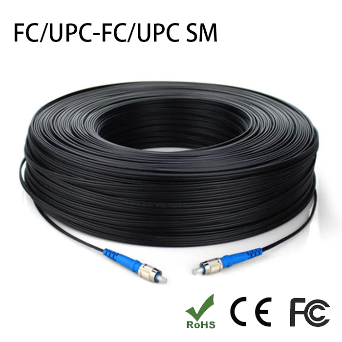 

FC to FC single core cable FC/UPC cable 3 steel wire 50M/100M/150M/200M/300M/400M/500M Meters FTTH Fiber Optic jumper pigtail