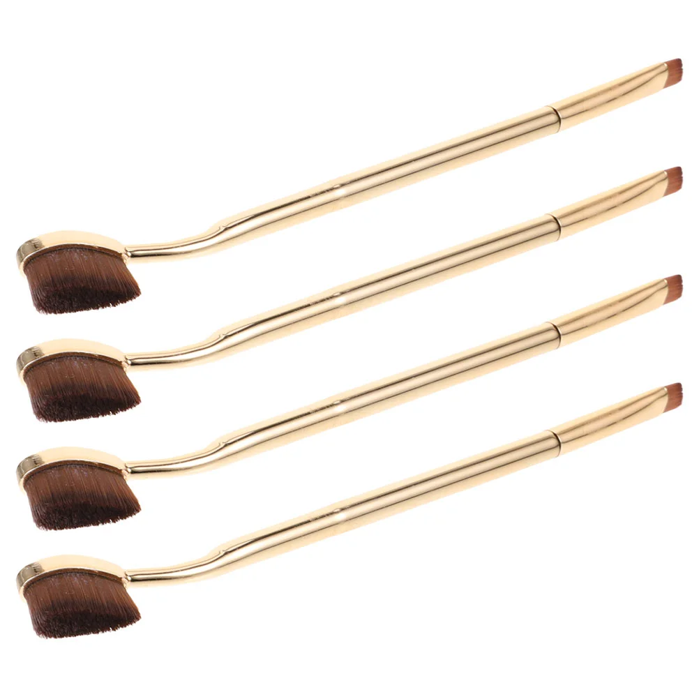 

4 Pcs Makeup Brush Tools Face Brushes for Women Nylon Angled Contour Makeupbrushes