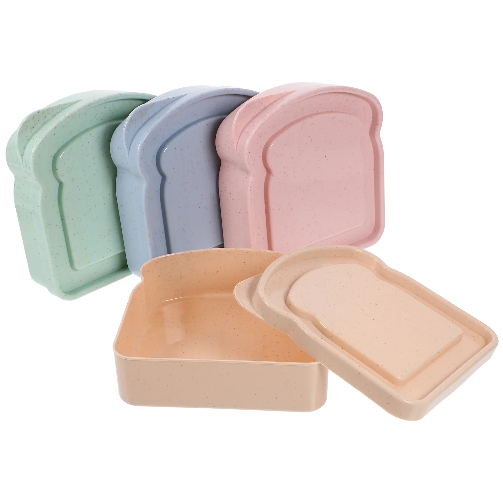 

4pcs Sandwich Storage Cases Toast Case with Lid Portable Toast Container