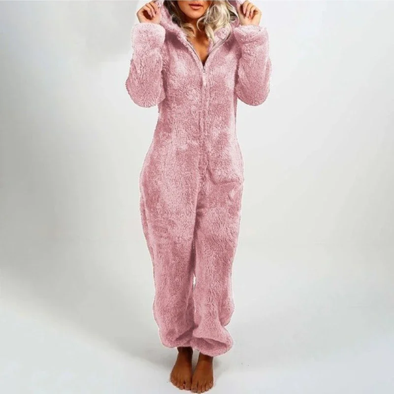Women Bodysuit Sleep Wear Set Kigurumi Pajamas Onesies Flannel Pajamas Onesies Cosplay Pajamas Onesies Fashion Onesies Fleece Sleepwear Overall Plus Size Hood Sets Pajamas for Women Adult Winter