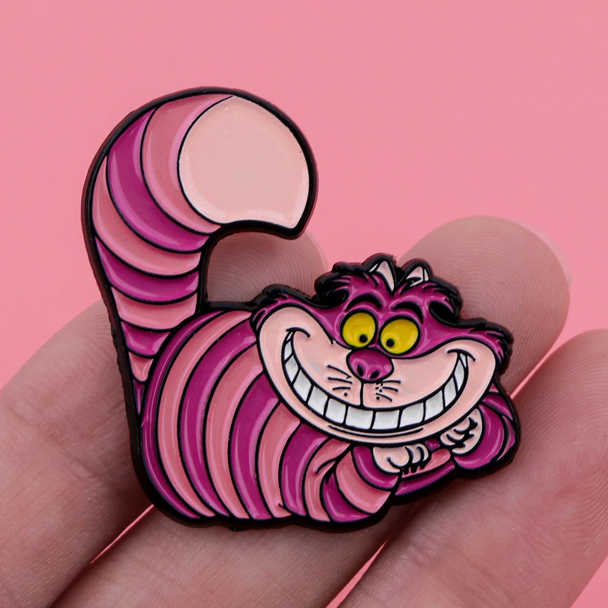 Cheshire Cat Enamel Pin Cartoon Brooch Pines Lapel Pins Badge Backpack Costume Accessories Animal Jewelry Gifts Friends