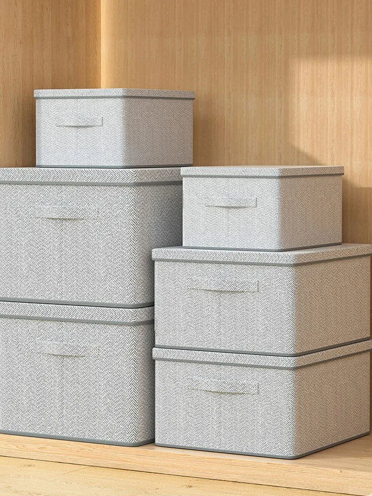 Foldable Household Storage Box for Clothes Pants Snacks Drawer-type Wardrobe Clothing Packing Basket Nonwoven Fabric Artifact 4