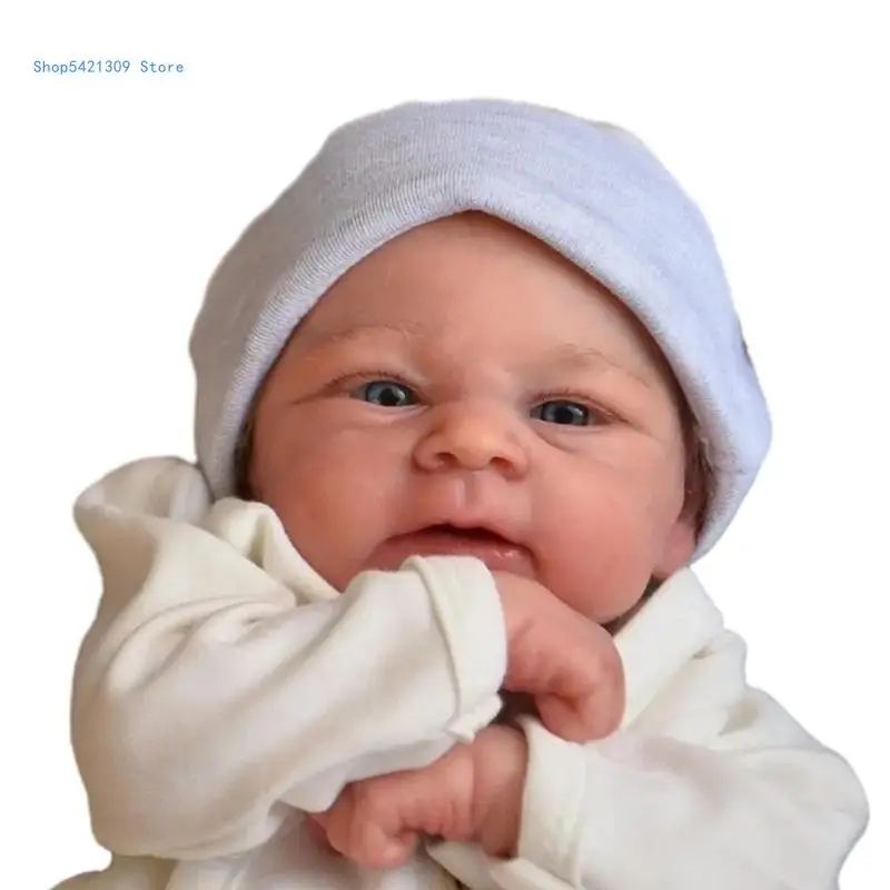 

85WA Soft Baby Eyes Open Boy Gorgeous with Clothes 19inch White