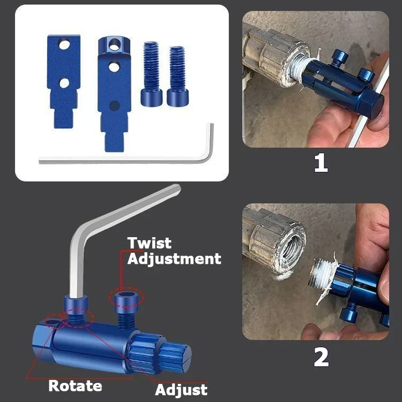 Extracteur De Tuyaux Et Vannes - Compatible 12/34/1 - Pour Perceuse Ou Clé Manuelle - 2