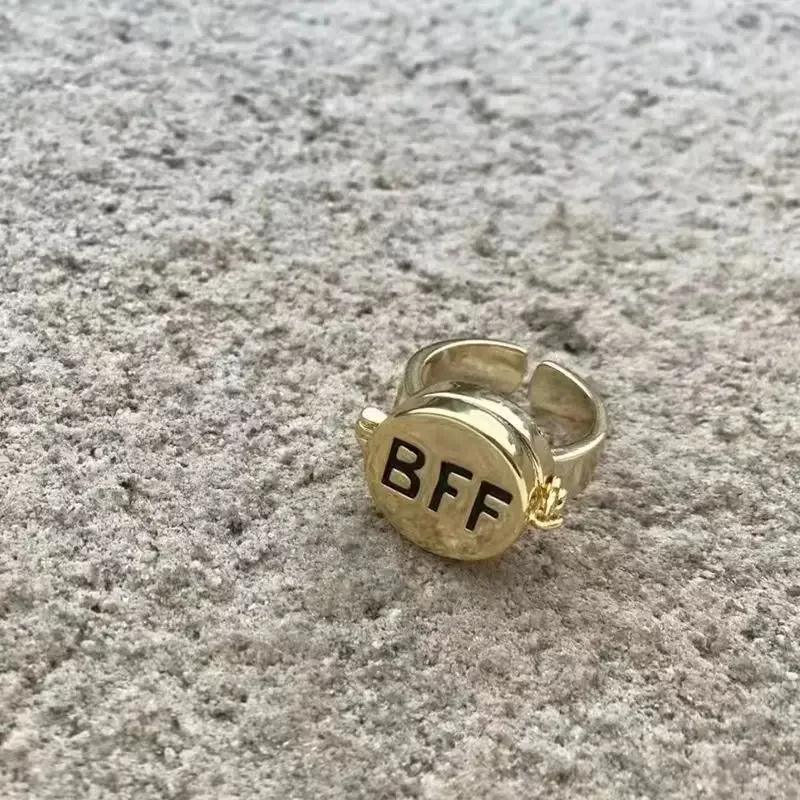 Anime Ring SpongeBob Ring Anime Women's Men's Bff Best Friend Ring Opening Adjustable Patrick Star Rings Trend Finger Jewelry Birthday Gift
