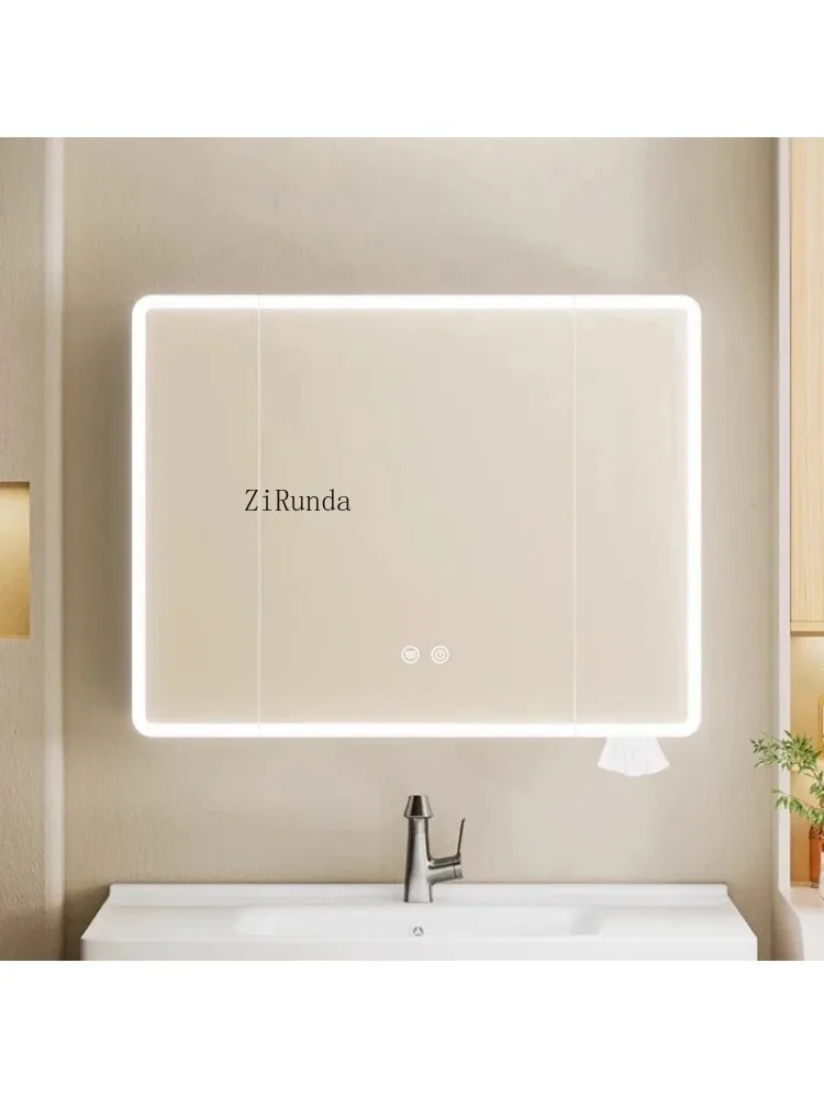 Simple and Stylish Bathroom Mirror Cabinet Wall Mounted Smart Beauty Mirror Cabinet Large Capacity Storage Home Furniture FYBC