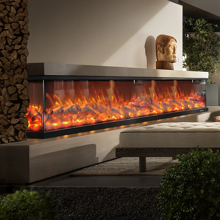 TV Cabinet Sideboard Island Dining Room Living Room Decoration   Realistic Colorful Flames  Electric Fireplace 2