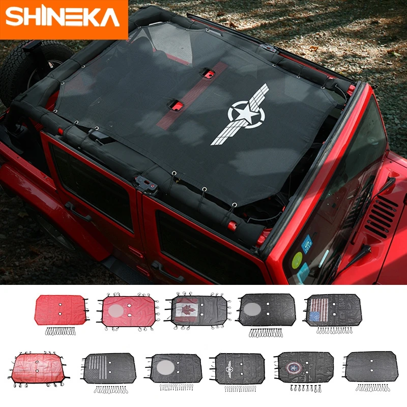 Shineka Car Top Sunshade Cover Roof Uv Proof Protection Net For Jeep  Wrangler Jk 2 Door And 4 Door Car Accessories Styling - Car Covers -  AliExpress
