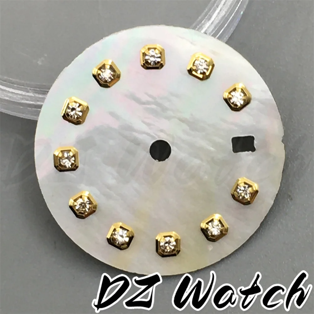 Stunning 20.5mm Multicolor Sunburst Watch Dial with Diamond Markers and Date Window