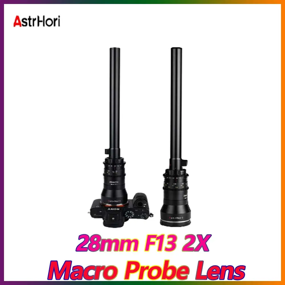 Astrhori 28Mm F13 2X Obiettivo Sonda Macro Full Frame Obiettivo Speciale Per Sony E L Mount Nikon F Canon Rf Ef Fuji Xf Nikon Z Pl Mount