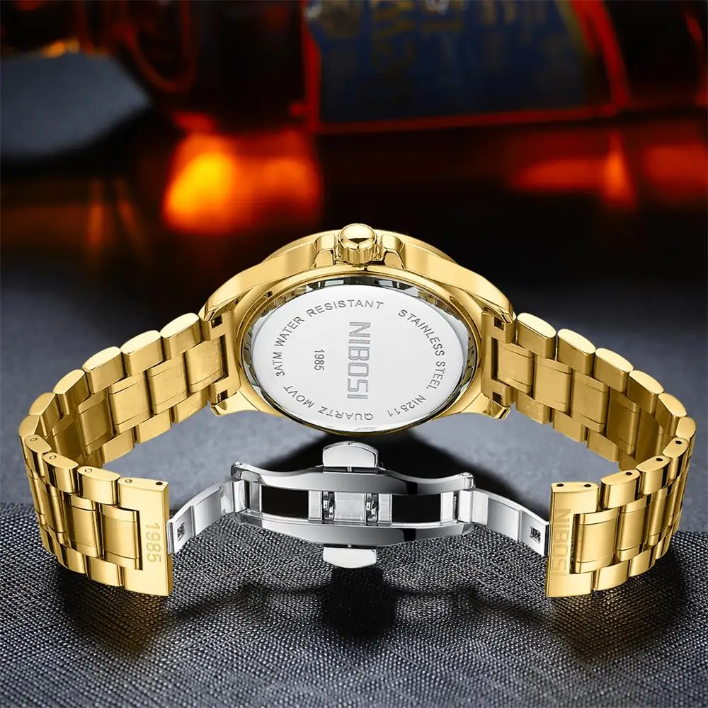 NIBOSI Brand New Fashion Small Seconds Hand Design Quartz Watch for Men Stainless Steel Waterproof Men Watches Relogio Masculino