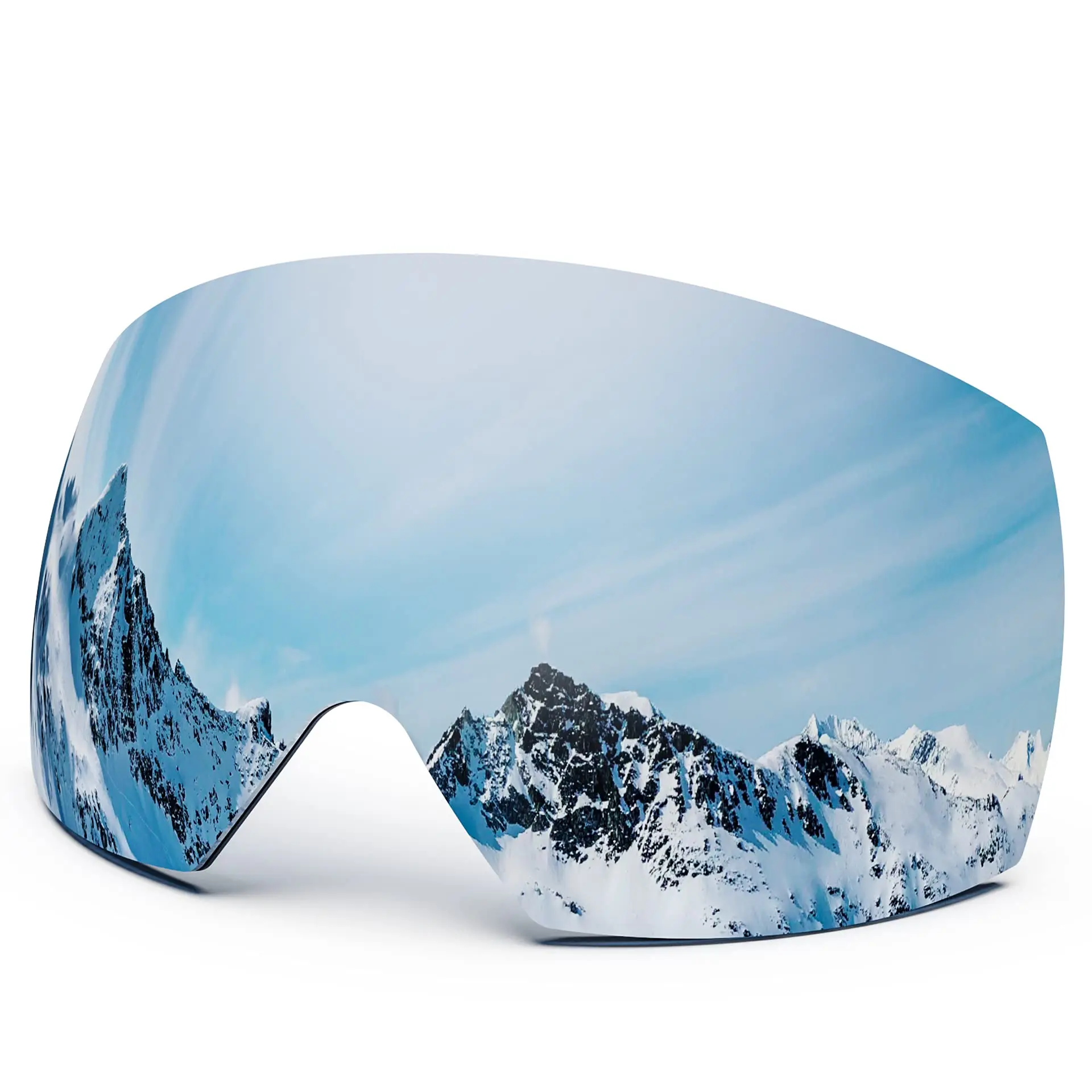 Professional Magnetic Ski Goggles with Double Layers and Anti-fog UV Protection