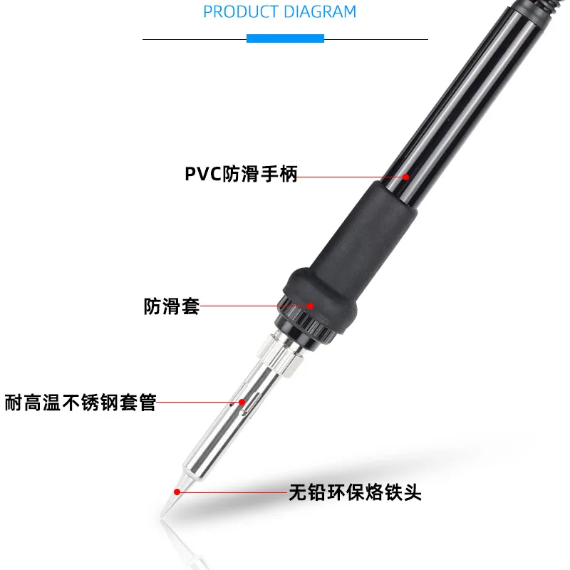 936 Soldering Station 907 Thermostatic Soldering Iron Handle 5 Pins 6 Holes 7 Holes Electric Soldering Iron Replacement Handle 3