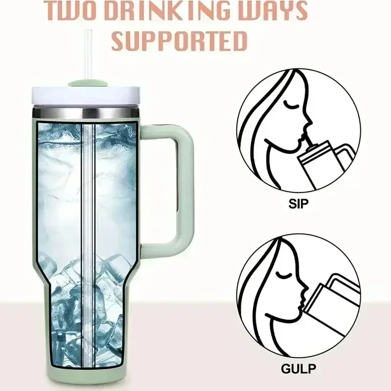 1200ml Iced Coffee Cup Tumbler with Handle and Straw Insulated Stainless Steel Vacuum Cup for Hot and Cold Drinks Water Bottles coffee stirring cup stirring cup stainless steel cups stainless steel cup coffee cup stainless steel mug water cup ceramic coffee cup glass cup