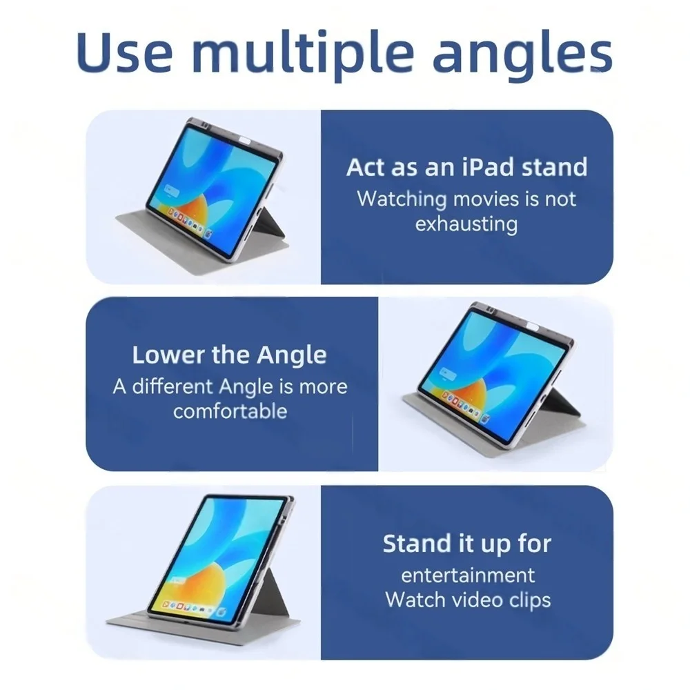 360-Degree Rotating Tablet Case with Pencil Holder