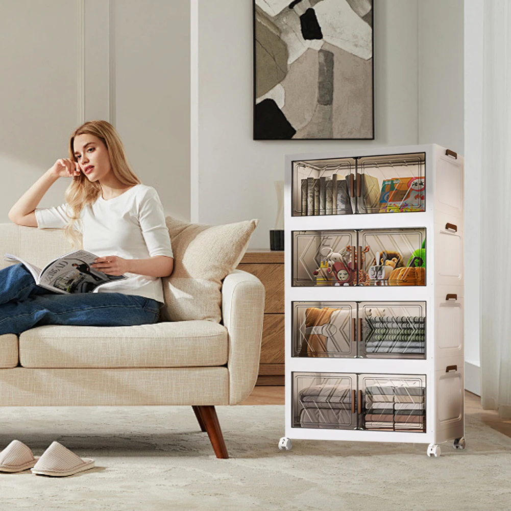 Plastic Storage Containers with Wheels for Home Office