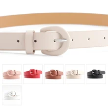 

Solid Color Buckle Women's Fashion Decorative Jeans Versatile Simple Casual Pants Belt Women Casual