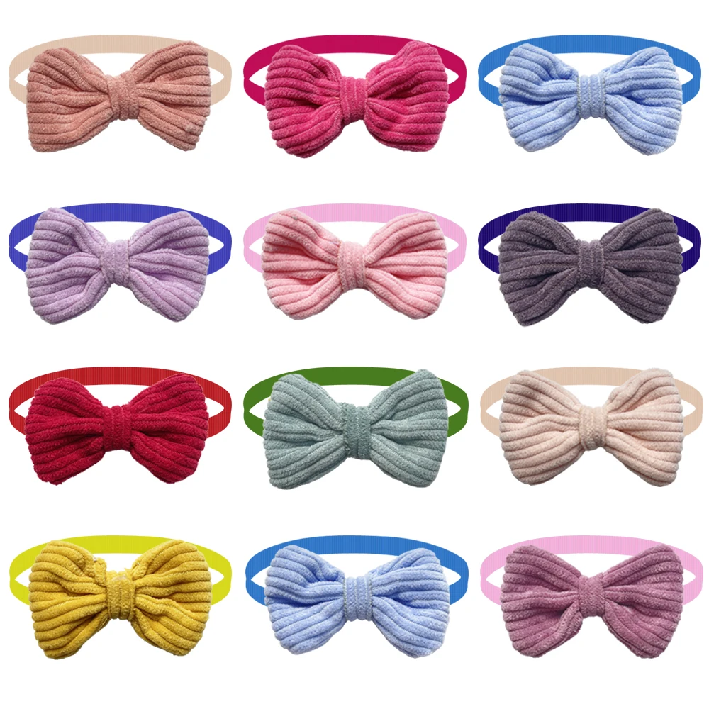 

50/100PCS 2022 Dog Bow Tie Grooming Adjustable Solid Bowknot Dog Bowties Pet Accessories Free Shipping Items