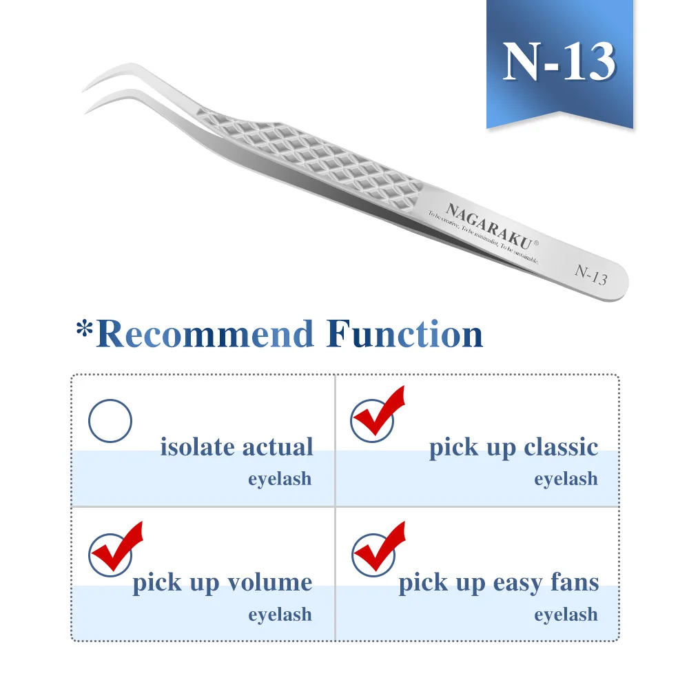 Precision Stainless Steel Eyelash Extension Tweezers