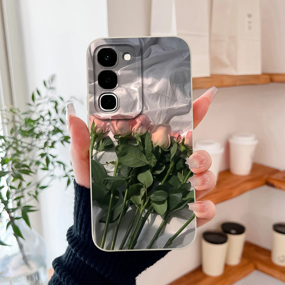 Sweet Flower Bunny Soft Liquid Silicone Lens Protection Phone Cover
