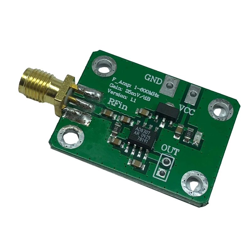 RF Power Meter AD8307 RF Power Meter Logarithmic Detector Power Detection 1-600MHz RF Detector Meter
