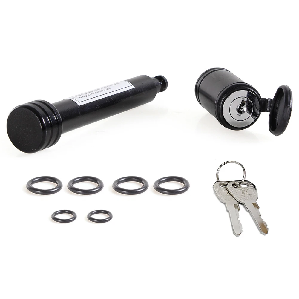 Hitch Receiver Pin Lock 2 Inch Receiver 5/8 Inch Pin Anti-Rattle O-Rings for Tow Truck Boat Bike