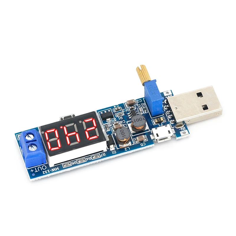 Buck converter boost USB step UP / Down power supply module DC-DC 5V to 3.3V / 12V adjustable output DC 1.2V-24V