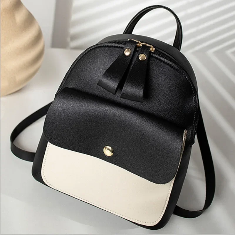 

Backpack Female Ladies School Multi-function Small Mini Bagpack for Bag Women Shoulder Leather Backpack Teenage Kids