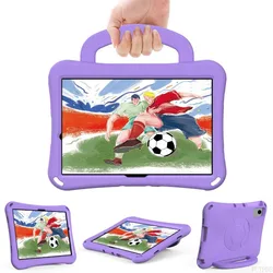 Durable EVA Kids Tablet Case with Handle Stand - Shockproof and Child-Friendly Cover for Tab A9 8.7inch (PURPLE)