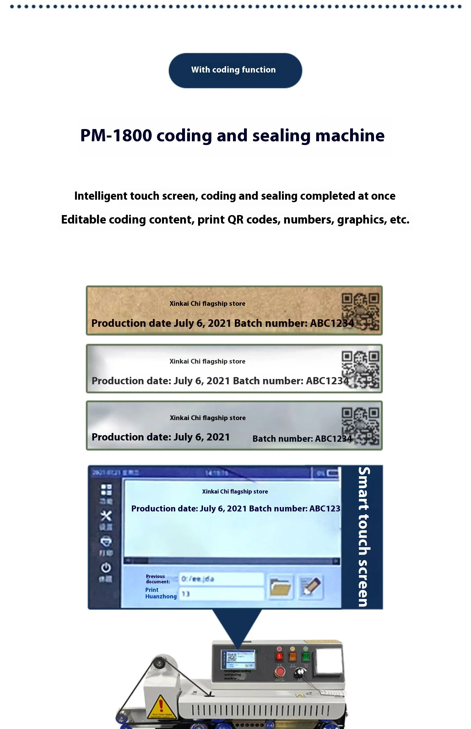Fully Automatic Sealing Machine Continuous Bag Sealing Machine Aluminum Foil Pla