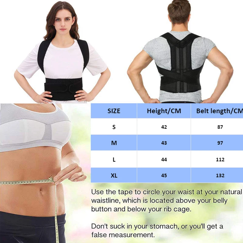 Alloy Bar Posture Correction Belt Scoliosis Back Brace Spine Corset Shoulder Therapy Support Posture Corrector Orthopedic Back