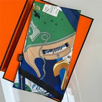 European and American New Color Matching Women Versatile Double-layer Printing Internet Celebrity Strip Decorative Twill Scarf