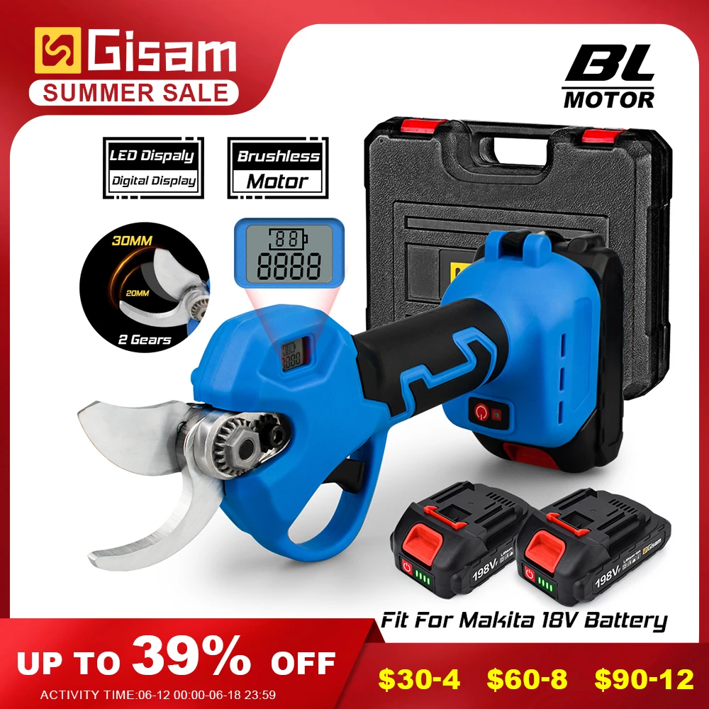 30mm Brushless Electric Pruner Shear Cordless Pruner Efficient Fruit